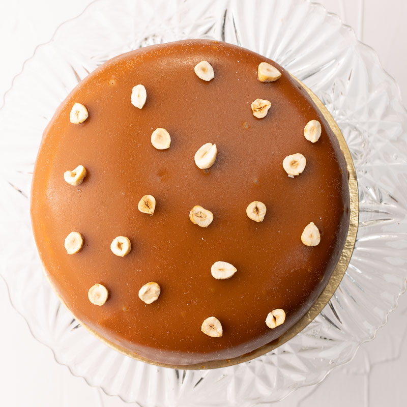 IJstaart met karamelspiegel