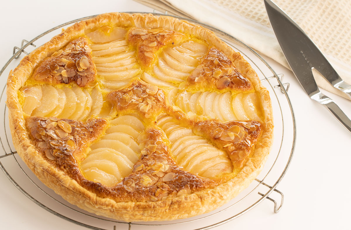 Perentaart met frangipane
